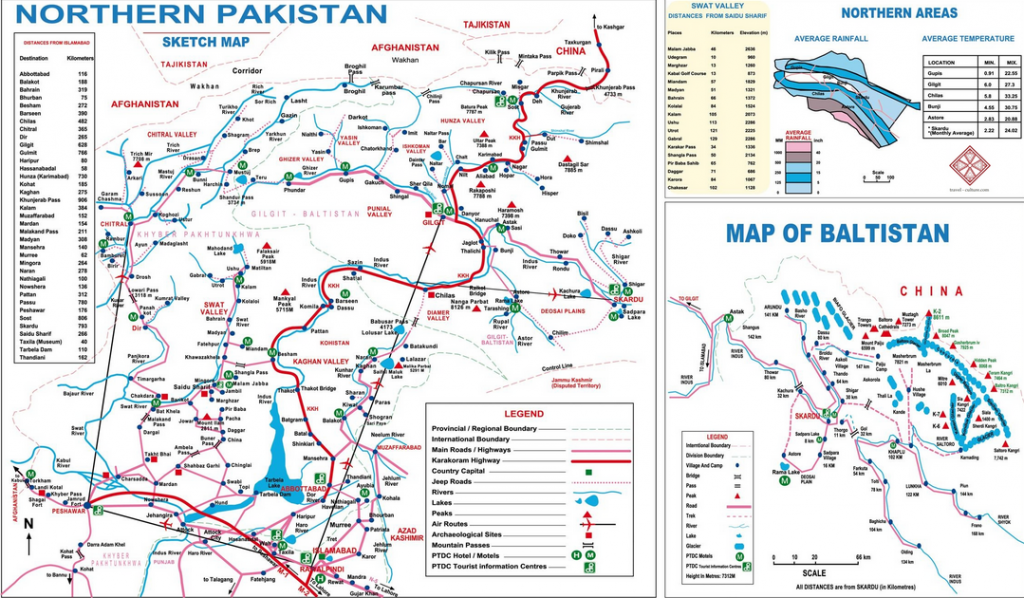 Pakistan Northern Areas Map